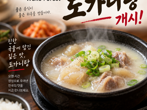 Korean Kitchen- Wake Forest 도가니탕 새 메뉴 출시!