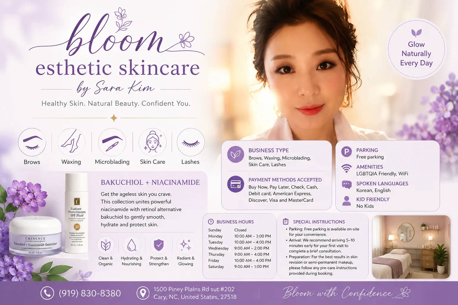 bloom esthetic skincare by sara kim